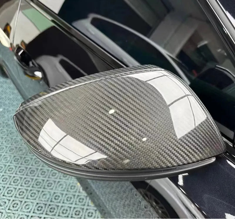Prepreg Dry Carbon Fiber Mirror Cap Replacement Set - Audi RS6 RS7 C8
