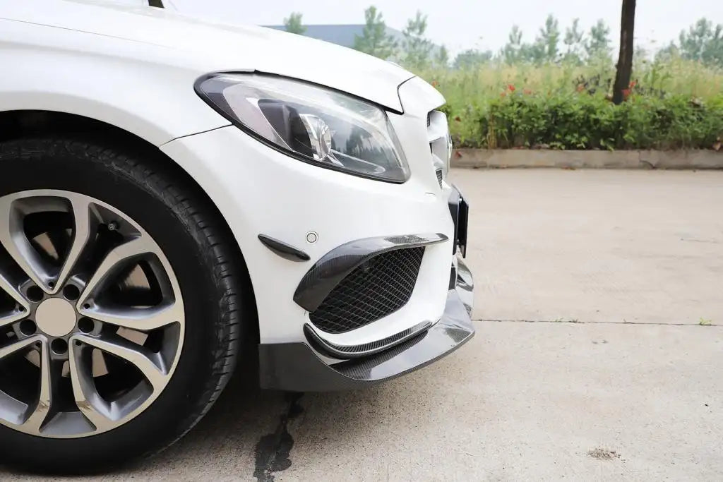 Carbon Fiber Front Splitter Lip V2 - Mercedes C-Class W205 Sport C205 C43 AMG Coupe  15-18
