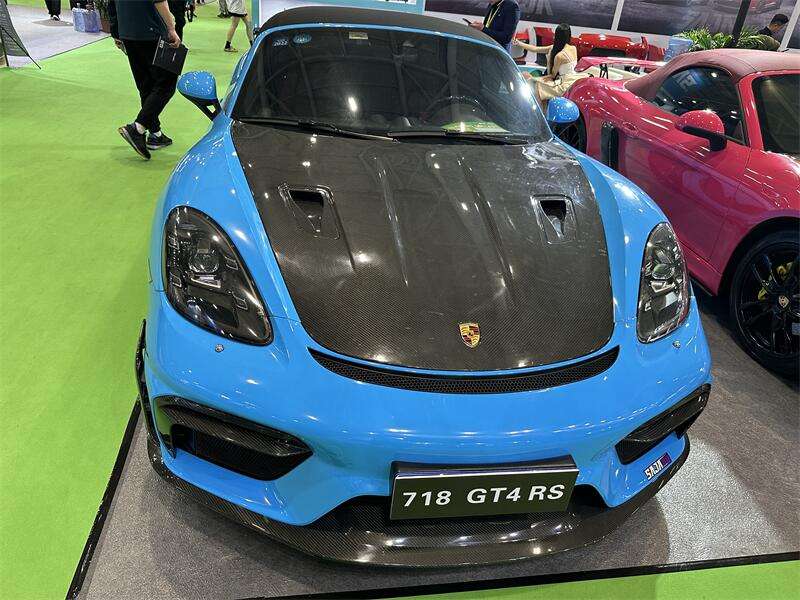 Semi Carbon Fiber GT4RS Style Front bumper upgrade - Porsche 718 Cayman Boxster