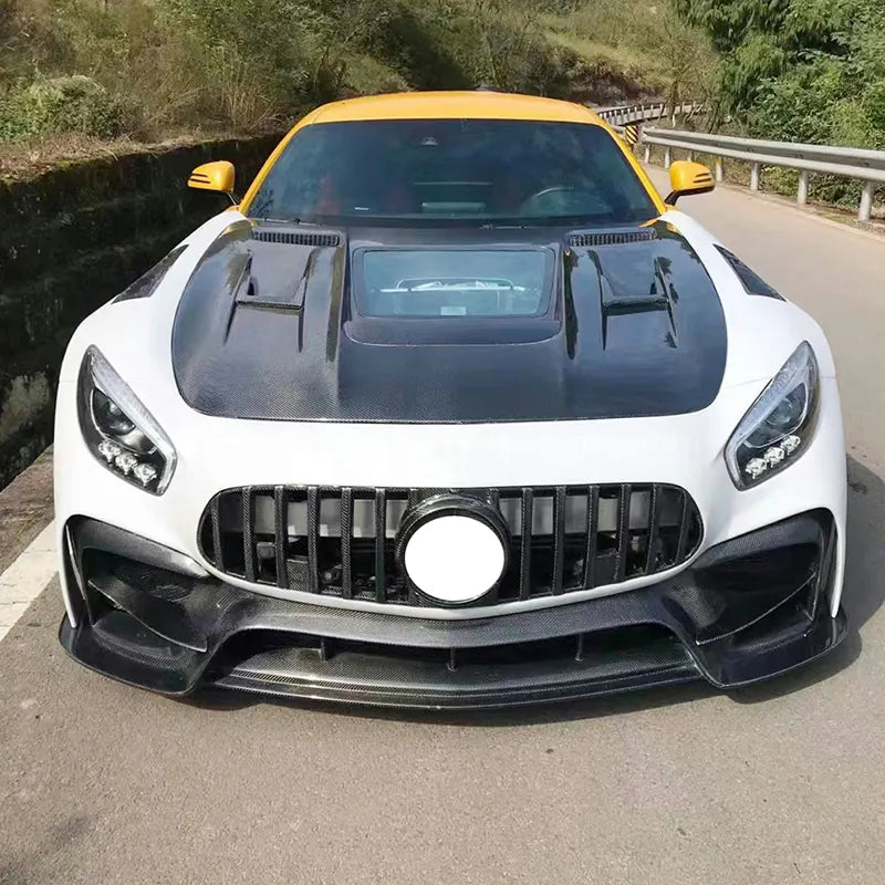 Carbon Fiber Vented Hood W/ Transparent Window - Mercedes GT/GTR/GTS/GTC