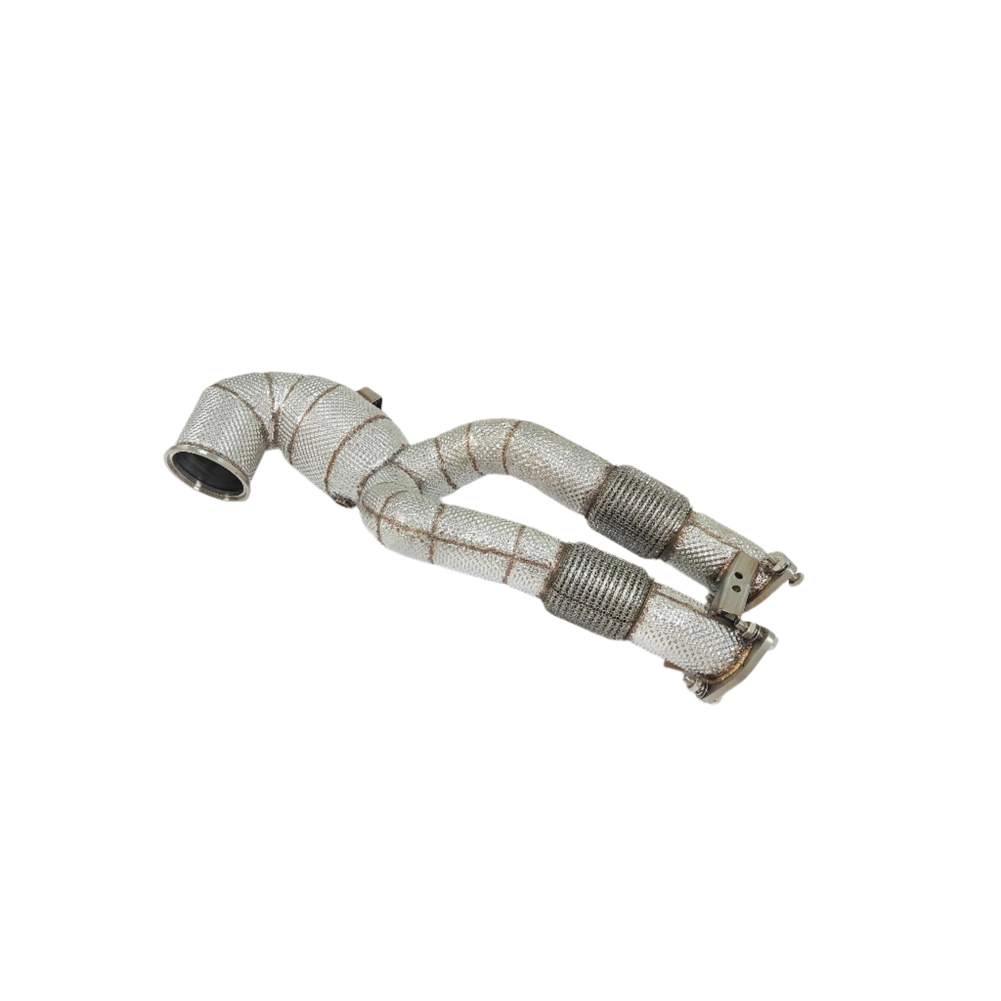 Racing High Flow Downpipe W/ Heatshield w/ Heat Shield - Audi TTRS RS3 2.5T