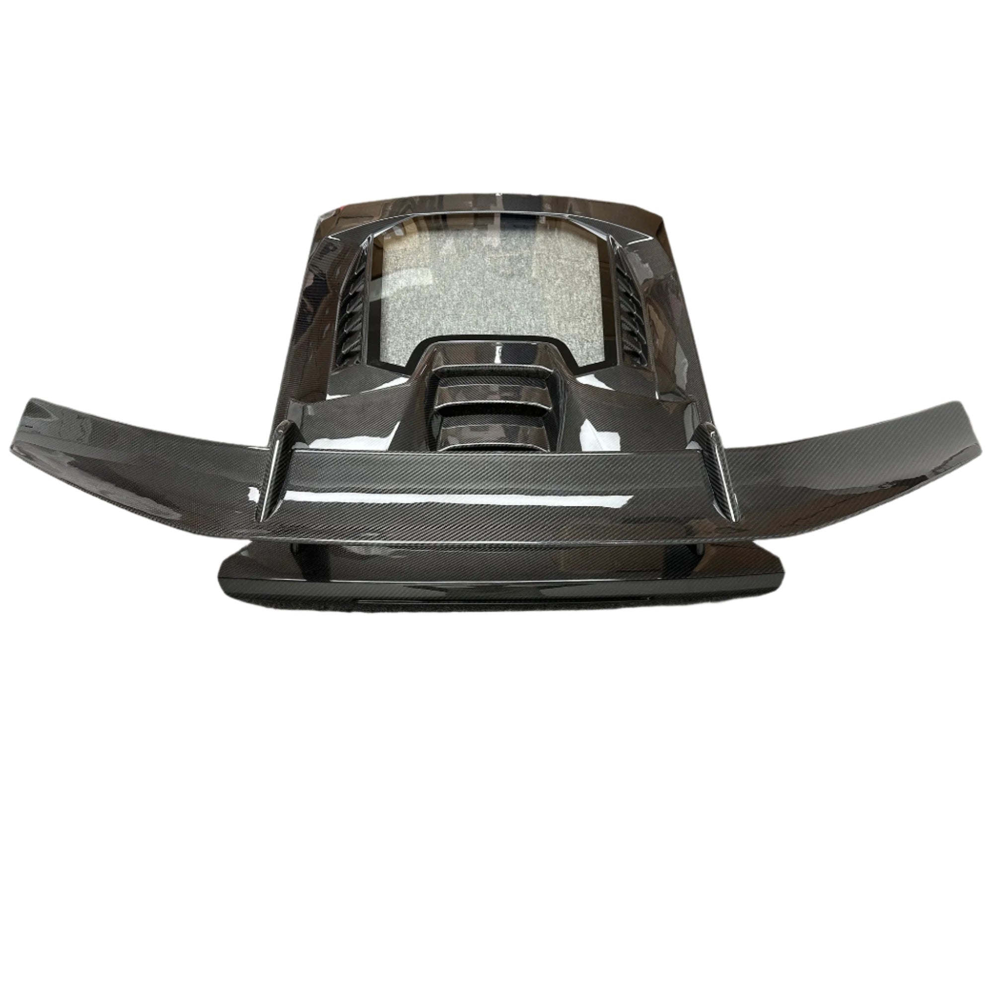 Dry Carbon Fiber Performante Style Rear Engine Hood Bonnet W/ Rear Spoiler Wing - Lamborghini Huracan LP580 LP610