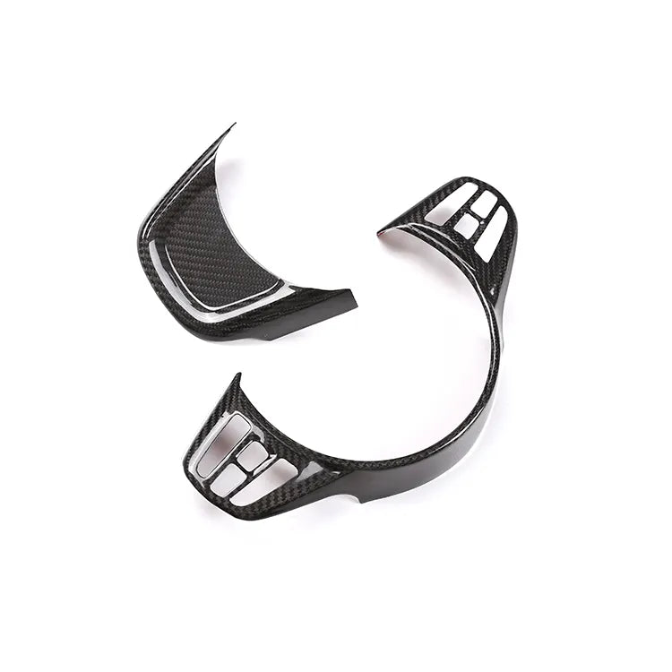 Carbon Fiber Interior Steering Wheel Trim Panel Covers - Toyota GR Supra A90
