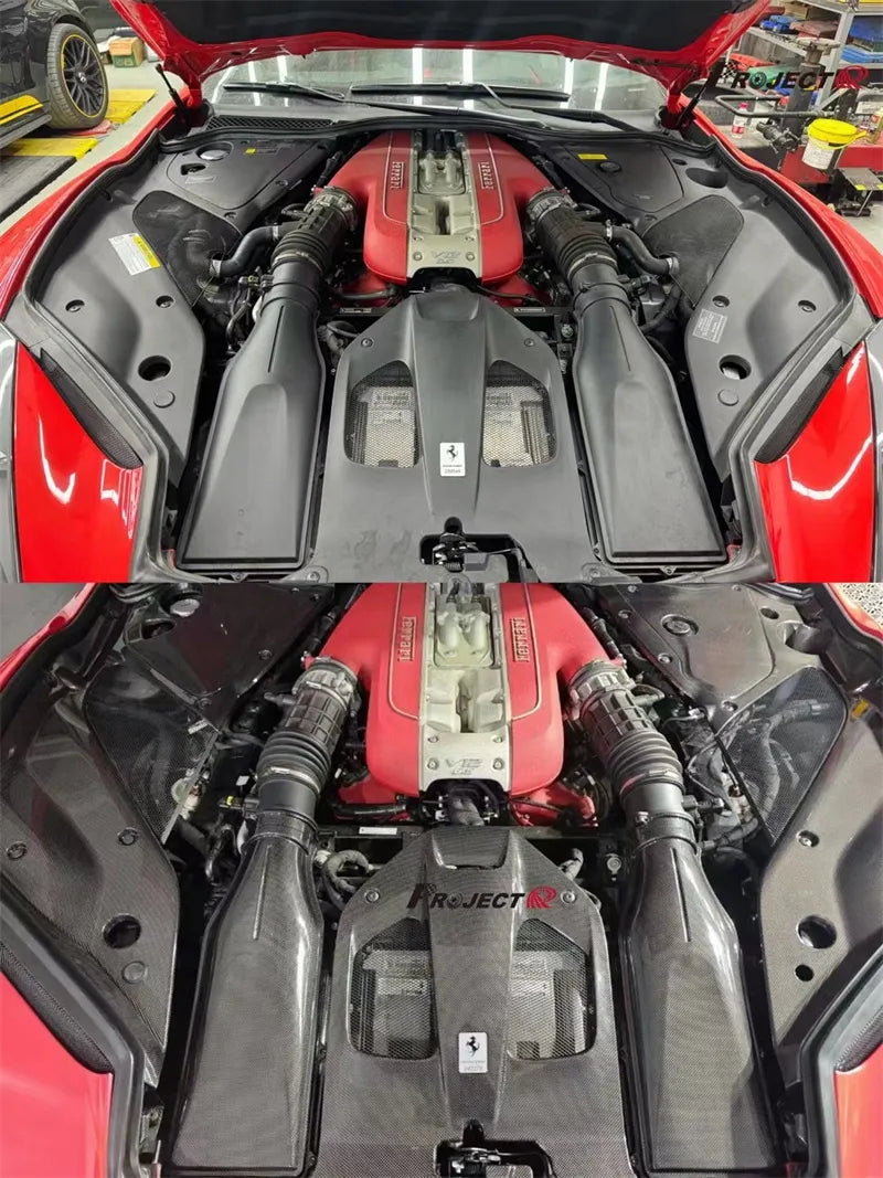 Dry Carbon Fiber Engine Interior Kit - Ferrari 812
