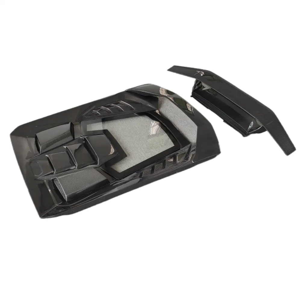 Carbon Fiber Tecnica Style Rear Engine Bonnet Cover - Lamborghini Huracan LP580 LP610 EVO