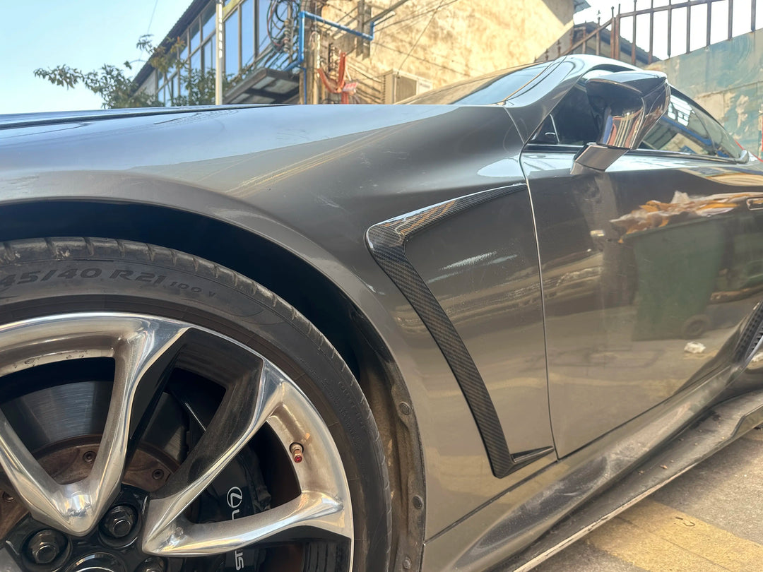 prepreg Carbon Fiber Side Fender Canards Trim - Lexus LC500 LC500H