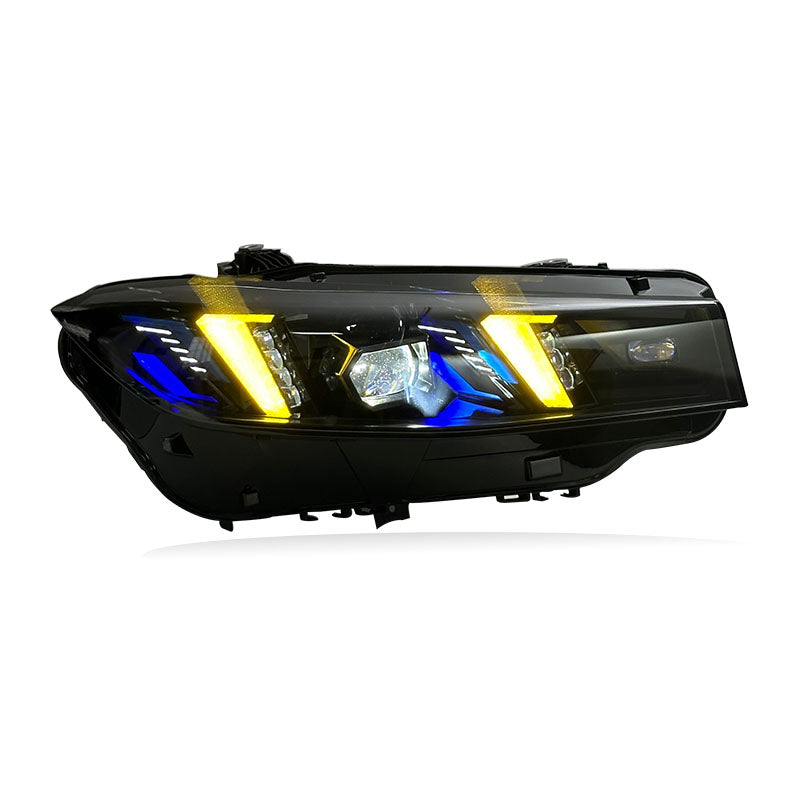 LED Laser Snake Eyes Yellow & White DRL Headlight Set Upgrade - BMW 3 Series G20 G28