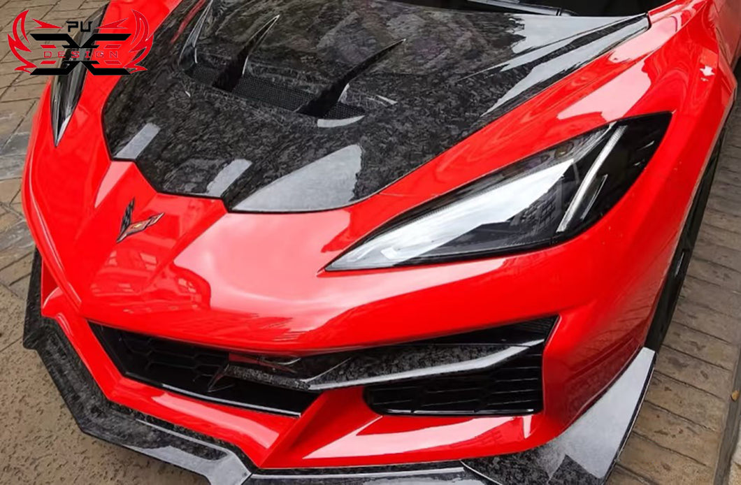Vented Carbon Fiber Hood V3 - Corvette C8