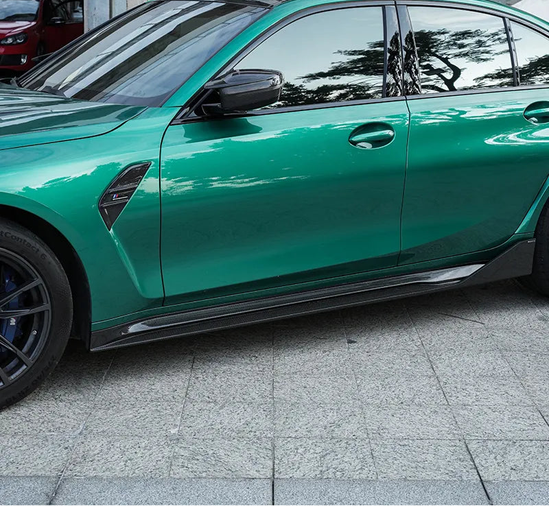 Prepreg Carbon Fiber PT Style Side Skirts – BMW G80 M3, G82, G83 M4