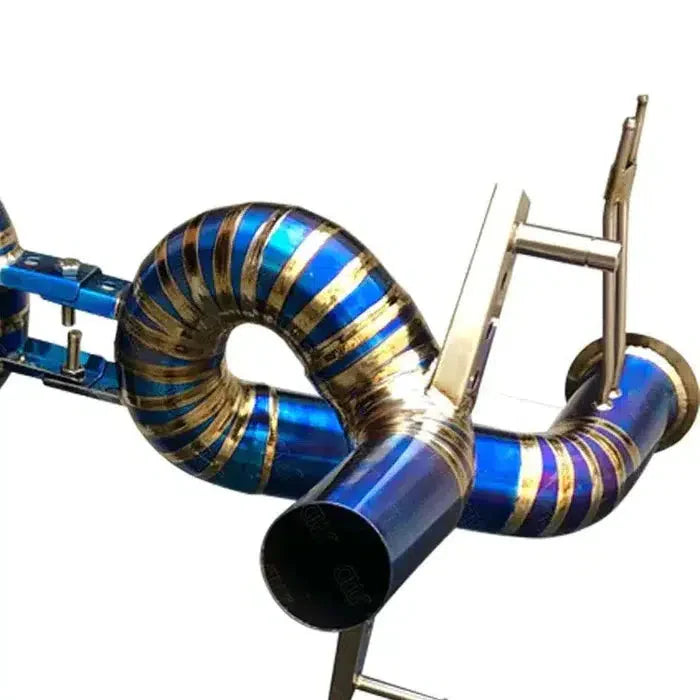 Straight Pipe Cat Back Exhaust System Paired With Cat Less Downpipe F1 Package - Lamborghini SVJ