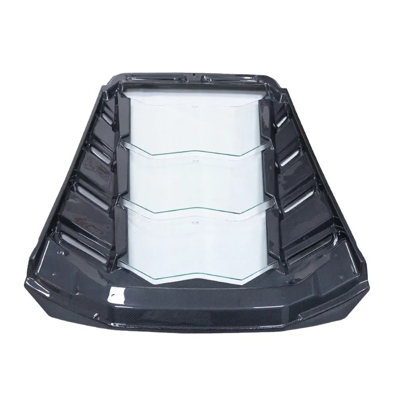 M style Carbon Fiber Rear Engine Bonnet Hood w/ Glass For Lamborghini Huracan LP580 LP610