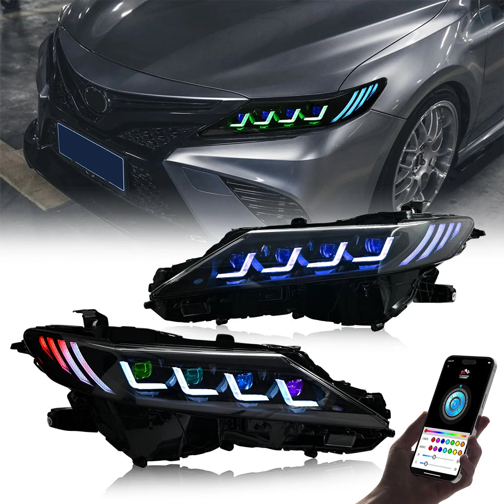 Led RGB DRL Headlight for Toyota Camry 2018-2023