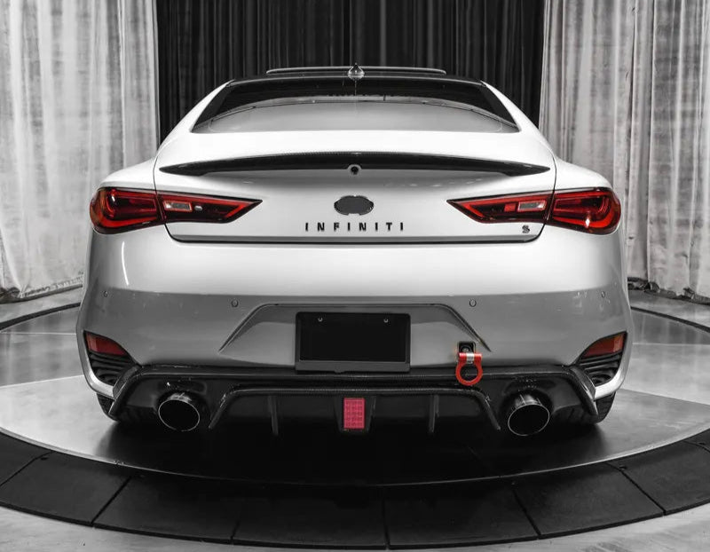 Carbon Fiber Rear Diffuser w/ LED Light -  Infiniti Q60 2016-2022