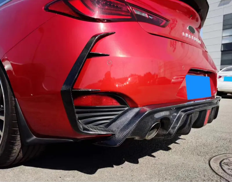 Carbon Fiber Rear Bumper Wind Blade - 2016+ Infiniti Q60