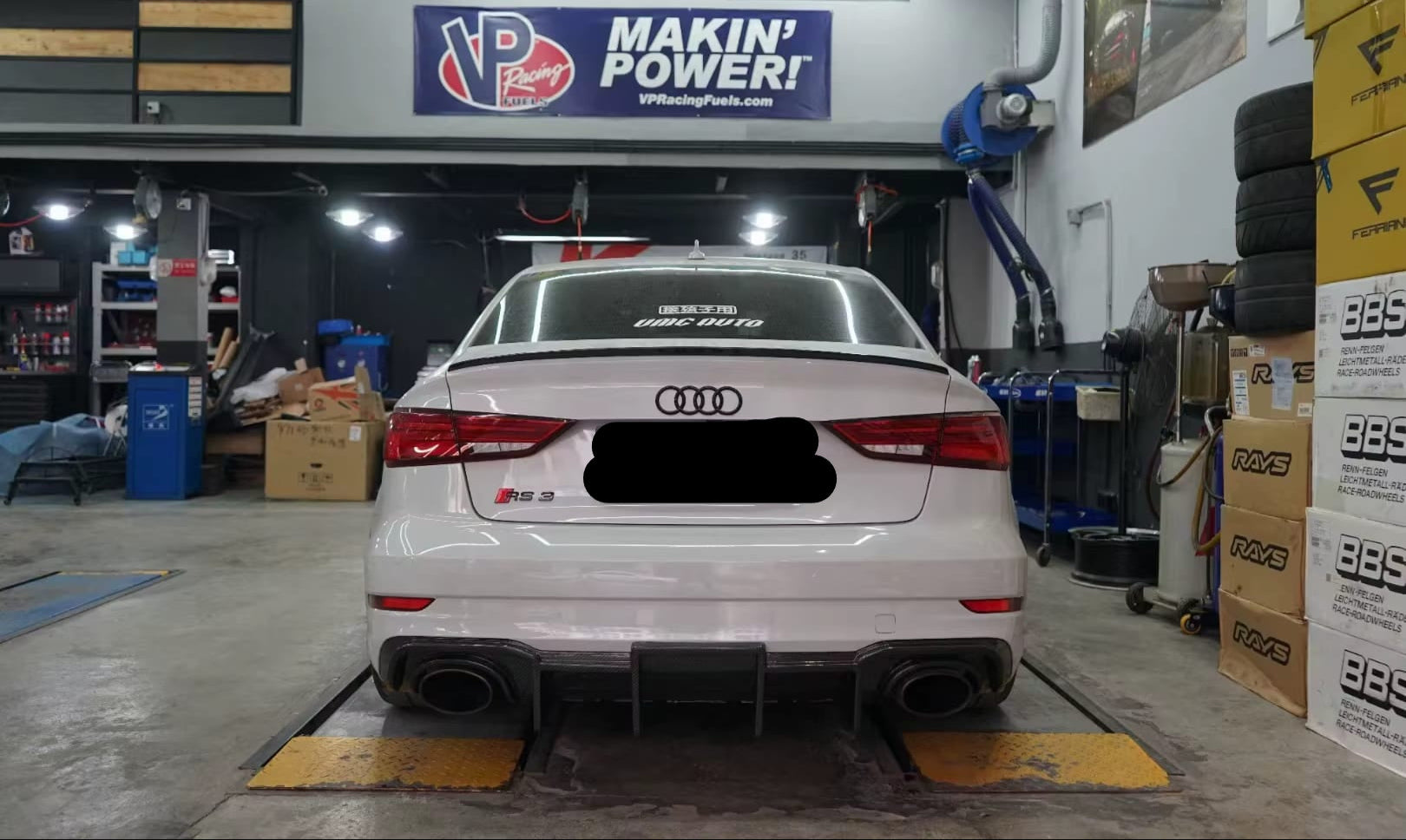 Carbon Fiber Rear Diffuser V2 - AUDI RS3 Sedan 2017-2019