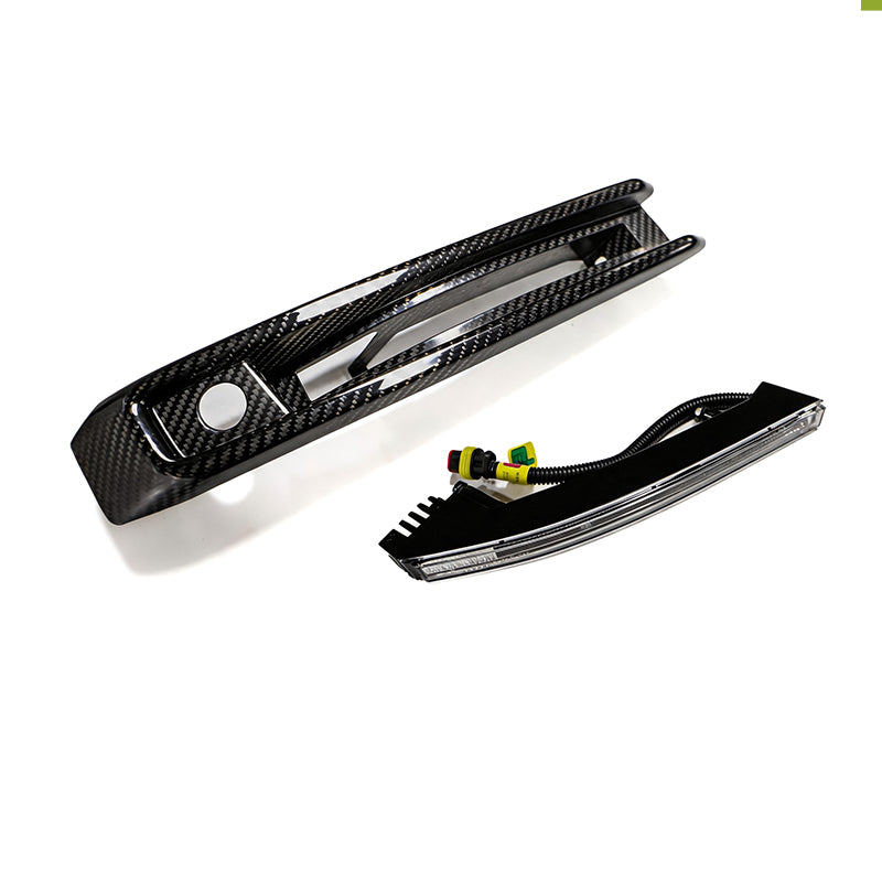 Carbon Fiber Front Bumper Fog Light Trim - 2019-2024 W464 G63