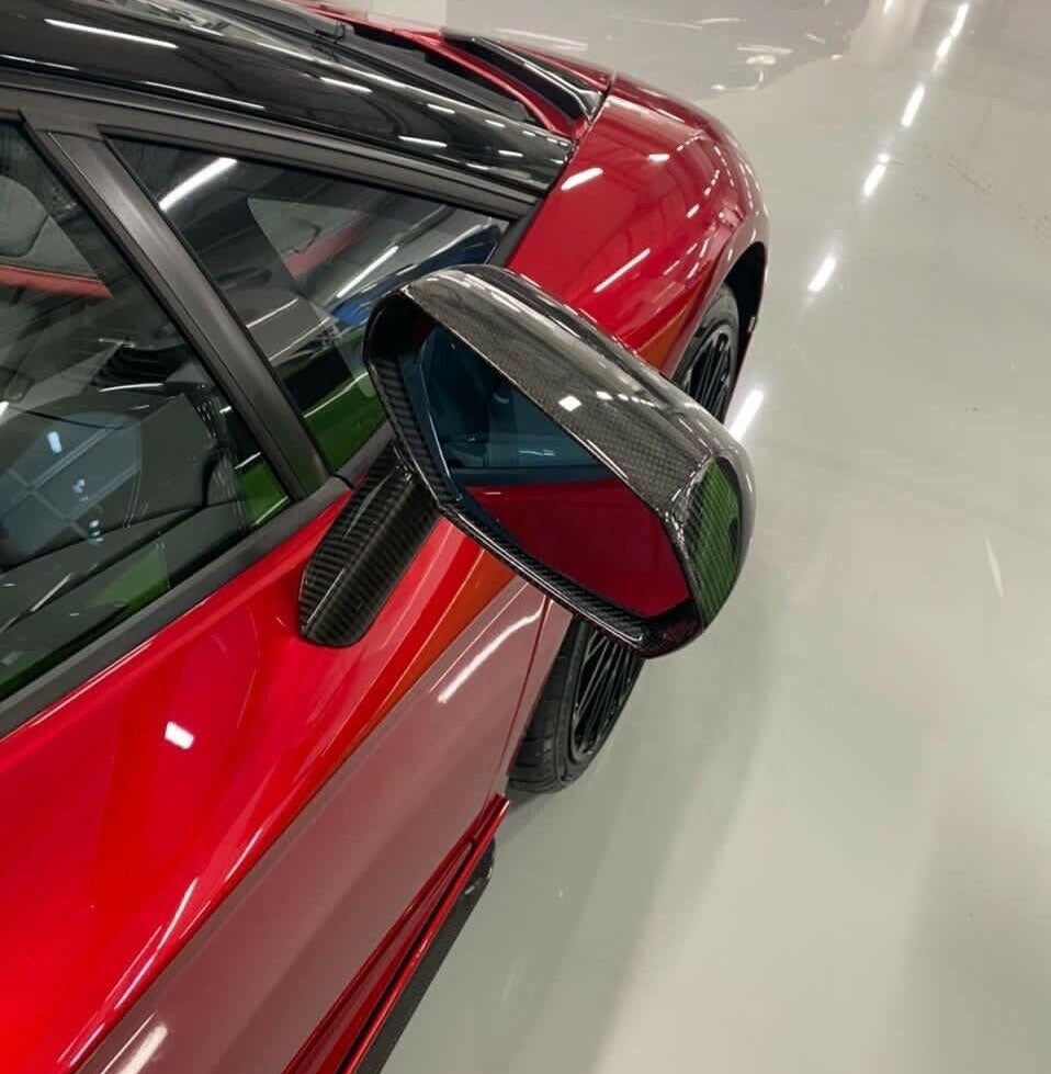 Carbon Fiber Mirror Caps- Lamborghini Aventador S SVJ 2017-2020 LP700 LP720 LP740 LP750