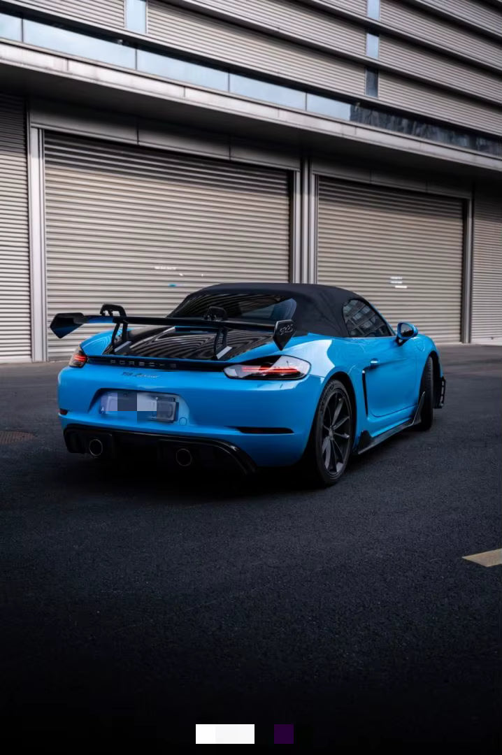 GT4RS Style Carbon Fiber Rear Spoiler Wing - Porsche 718 (981 & 987) Boxter / Cayman