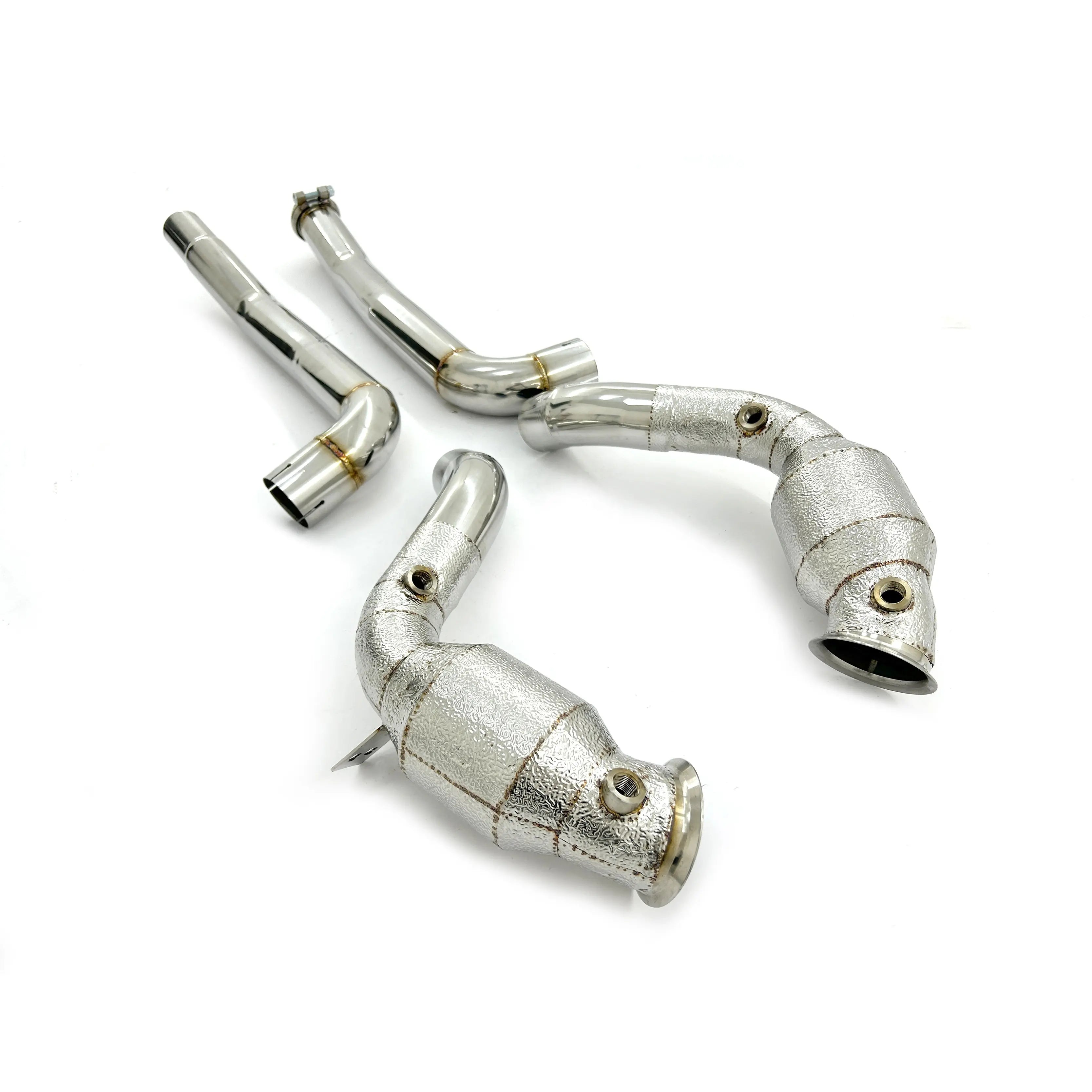 Performance Exhaust Downpipes w/ HeatShield - Mercedes Benz AMG GT GTC GTR GTS 4.0T