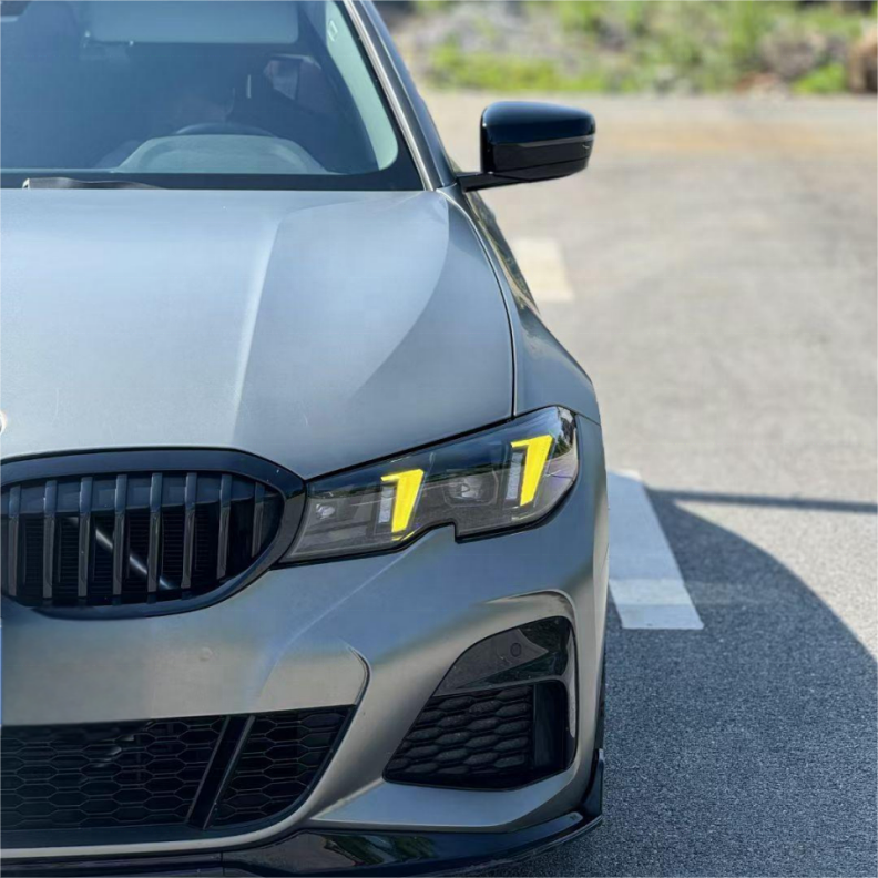 LED Laser Snake Eyes Yellow & White DRL Headlight Set Upgrade - BMW 3 Series G20 G28