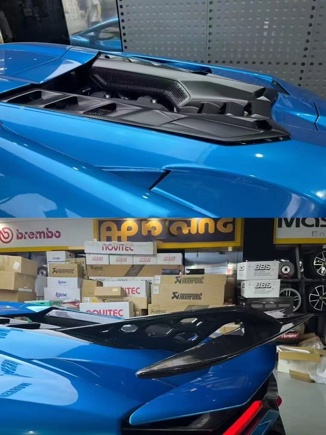 Carbon Fiber DK Style Rear Engine Cover Wing - Lamborghini Revuelto
