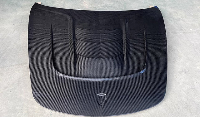 Carbon Fiber TK Style Front Bonnet Lid - Porsche 718 Cayman Boxster