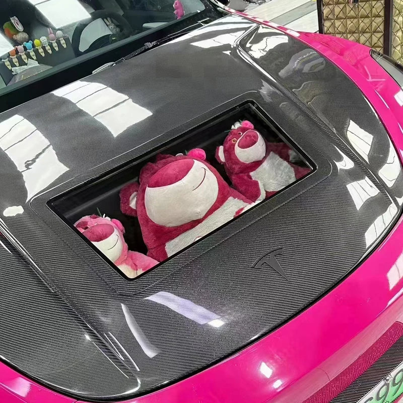 Carbon Fiber Hood W/ window - Tesla Model 3