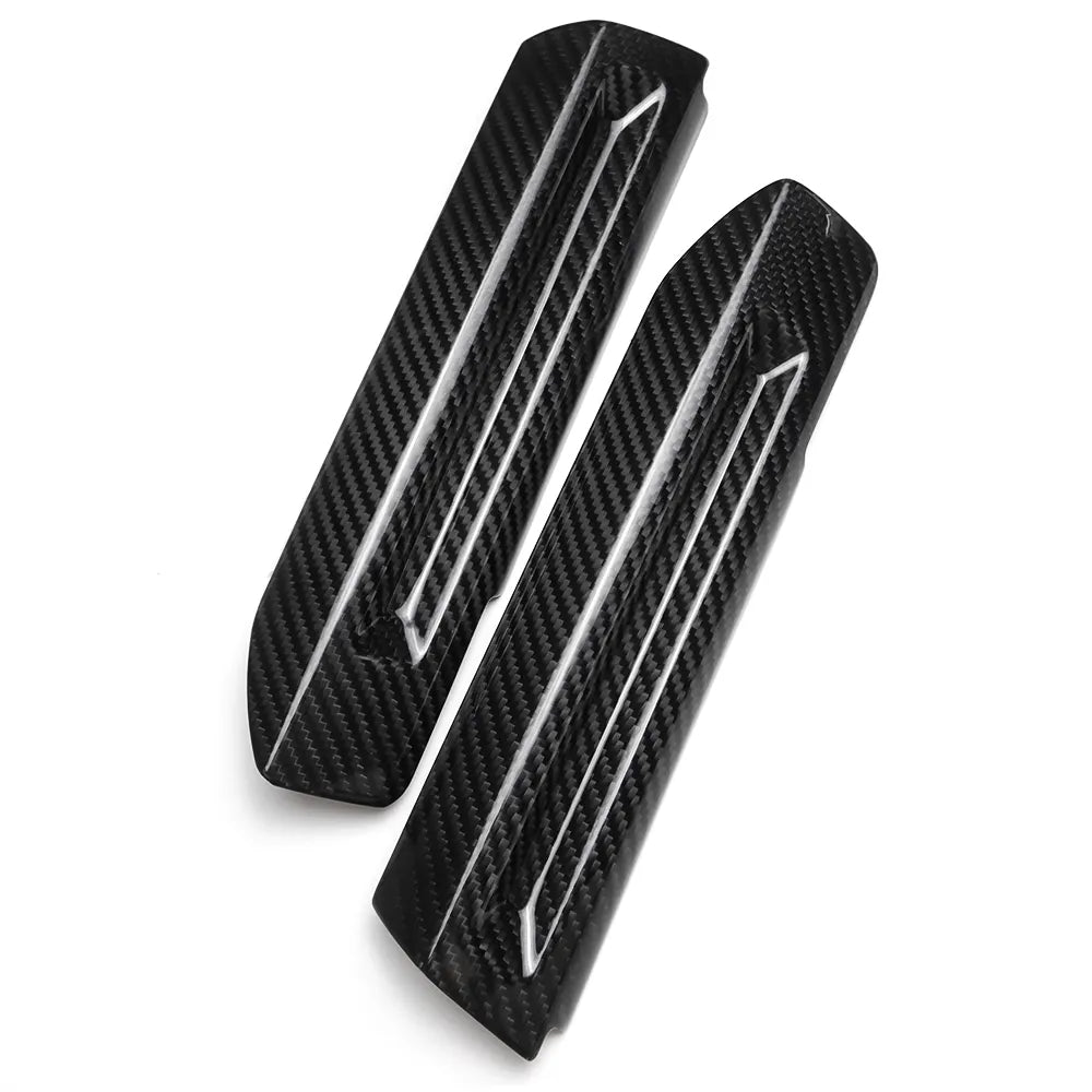 Prepreg Carbon Fiber Inner Door Armrest Handle Cover Trim - Ford Mustang S650 GT V8 Dark Horse Ecoboost 2024+