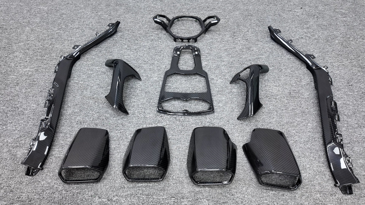 Carbon Fiber Interior Trims Replacement Set (10pc) - Lamborghini Huracan