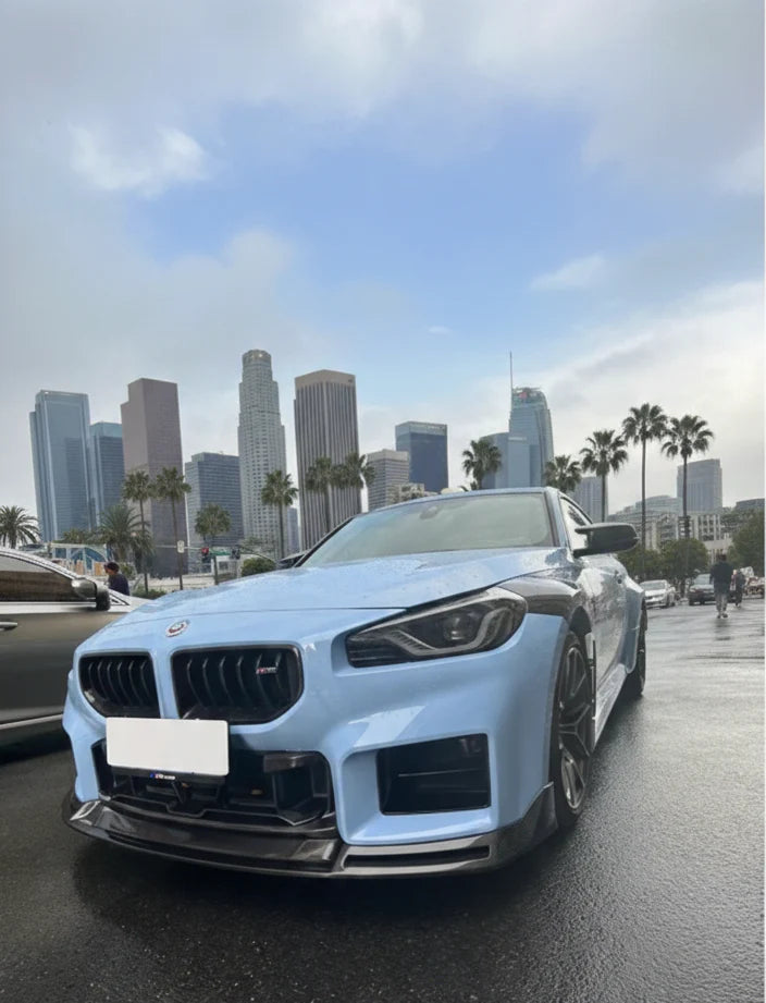 Prepreg Carbon Fiber V Style Front Splitter Lip - BMW G87 M2