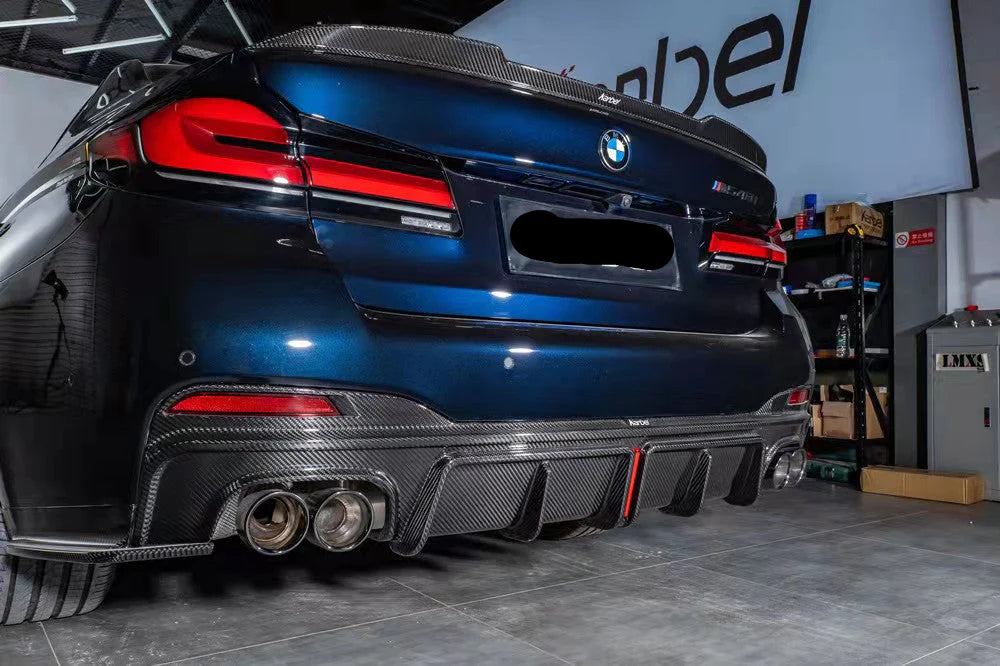 Carbon Fiber Karbel Rear Lip Diffuser - BMW 5 Series /G30-M Sport 19~23