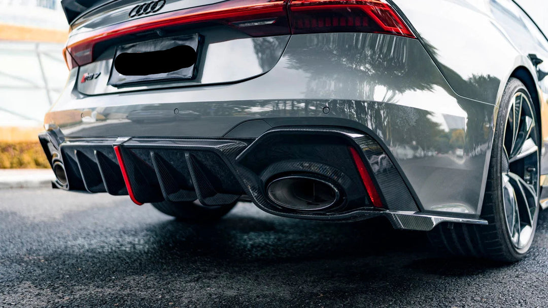 Carbon Fiber KB Rear Diffuser for Audi RS7 RS6 C8 2020