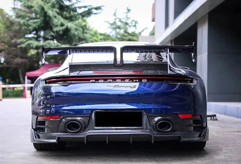 Dry Carbon Fiber Rear Diffuser Extension - Porsche 992 Carrera S/4/4S/Targa/Cabriolet