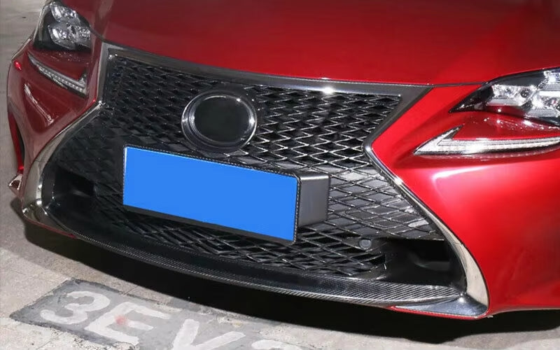 Carbon Fiber Front Lip Cover - Lexus RC200 RC200t RC300 RC350 F-Sport