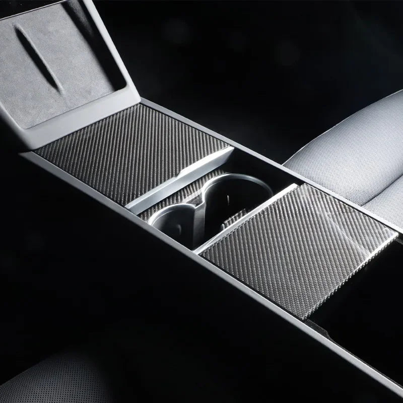 Carbon Fiber Center Console Cover - Tesla Model 3 Highland 2024