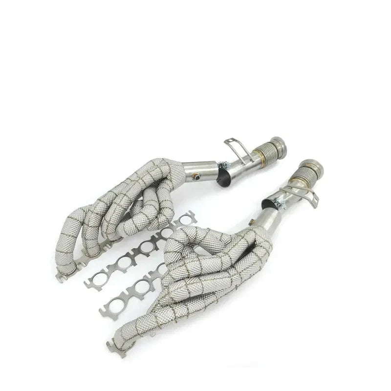 Stainless Steel Exhaust Headers Manifold w/ HeatShield - Lamborghini Huracan 5.2L