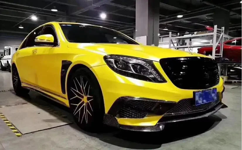 Carbon Fiber Front Bumper Lip w/ Splitter - Mercedes Benz S Class S63 W222 AMG