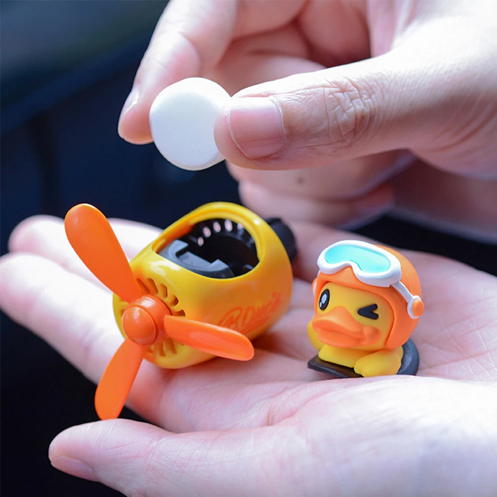 Cute Duck Rotating Propeller Oulet Car Air Vent Decoration