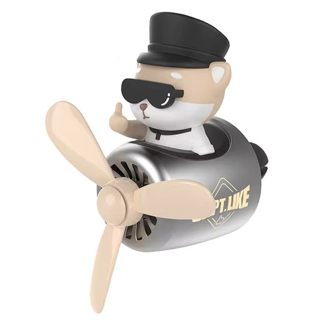 Cool Cute Bear Air Vent rotating propeller Decoration