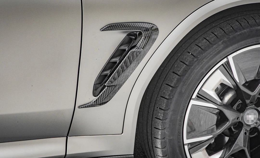 SQ style Dry Carbon Fiber Front Side Fender Trims - BMW G01 X3 & G02 X4 LCI