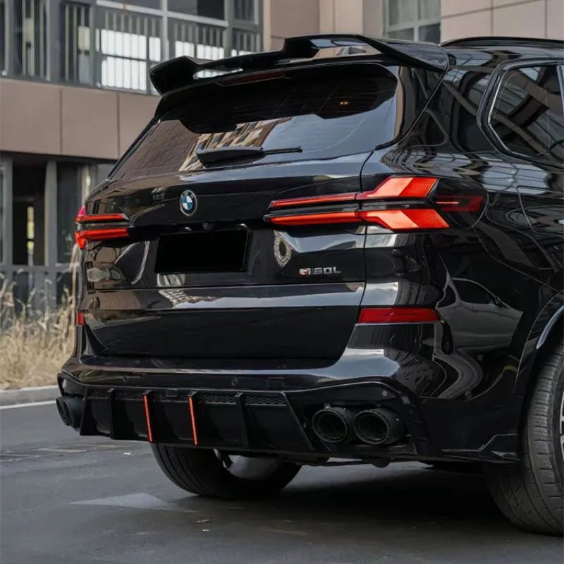 Gloss Black V Style Rear Diffuser w/ DUAL LED - BMW X5 G05 2019-2025