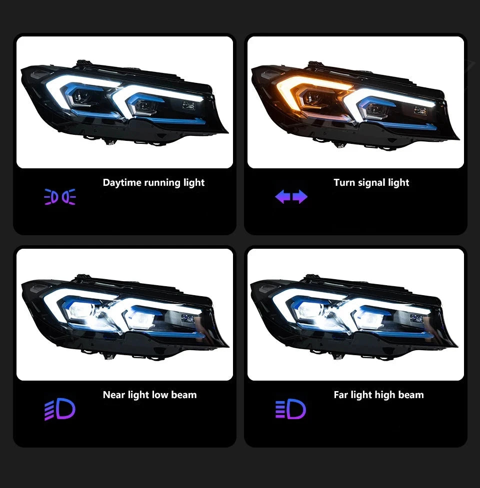 Laser LCI Style LED Headlights -  BMW G20 3 Series Prelci 2019-2022