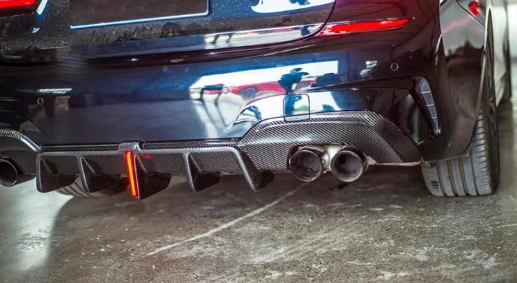 Carbon Fiber MP Rear Diffuser w/ Brake Light - BMW 3 Series G20