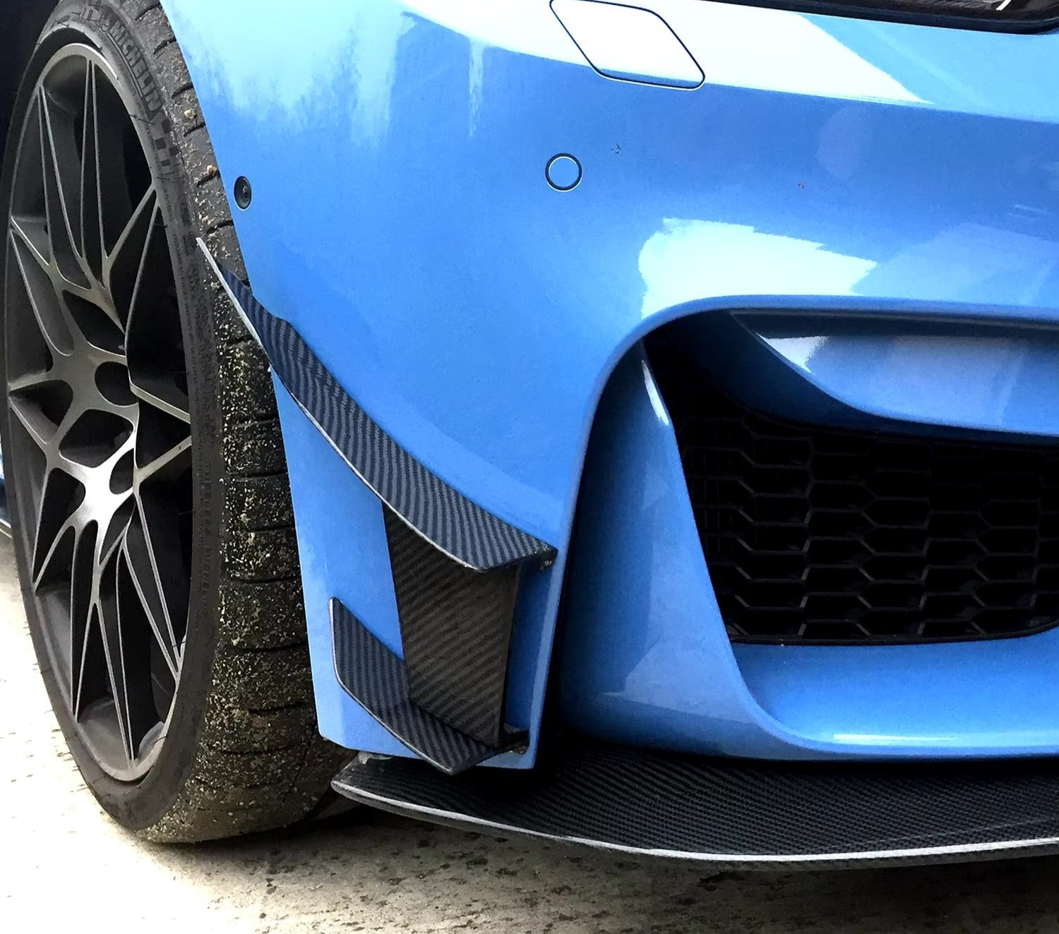 Carbon Fiber Track Aero Dynamic Front Side Canard - BMW F80 M3 / F82 F83 M4