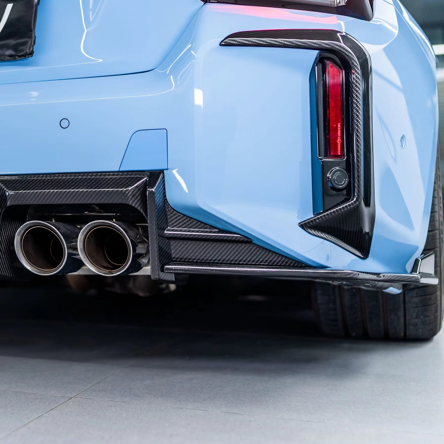 Dry Carbon Fiber KB Rear Bumper Trims - BMW G87