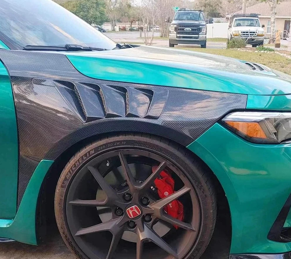 Carbon Fiber Vented Fenders Replacement Set - Honda Civic Type R FL5