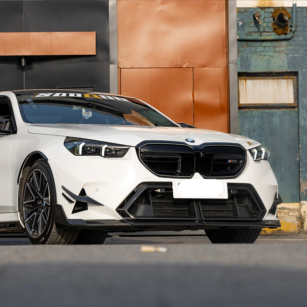 Prepreg Carbon Fiber SQ V2 Front Splitter Lip - BMW M5 G90 G99 4-Door 2025+