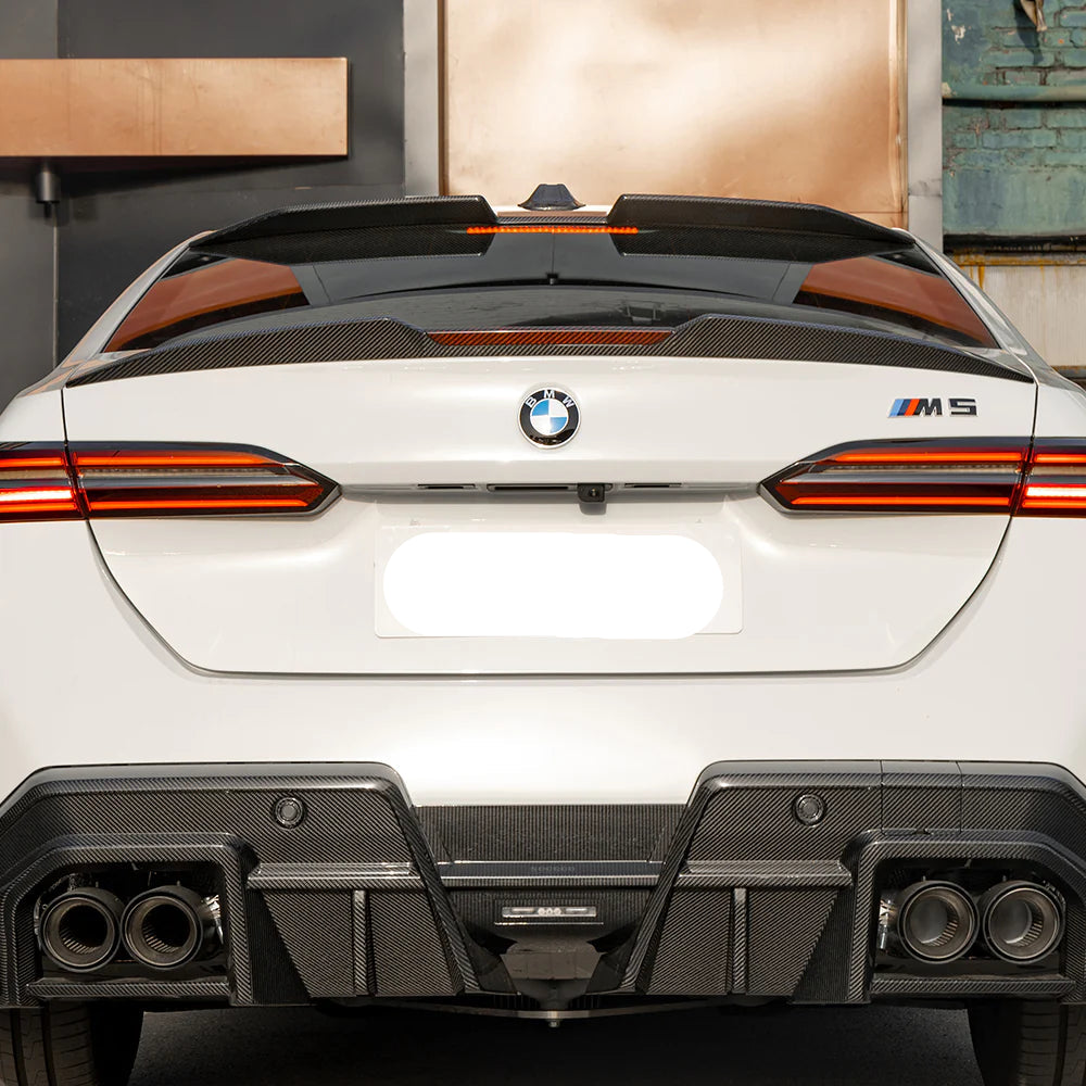 Prepreg Carbon Fiber SQ Trunk Rear Spoiler - BMW 5 Series G60