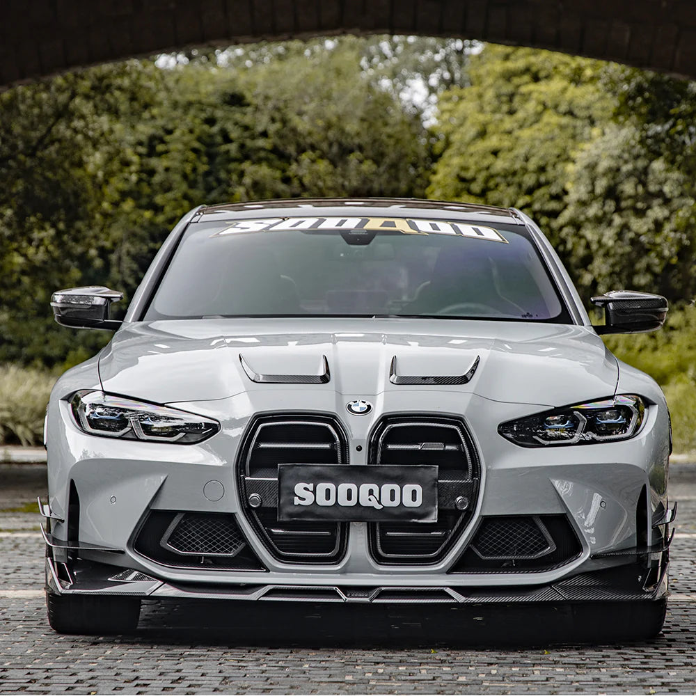 SOOQOO Prepreg Carbon Fiber Front Lip - BMW G80 & G81 / G82 & G83 M4