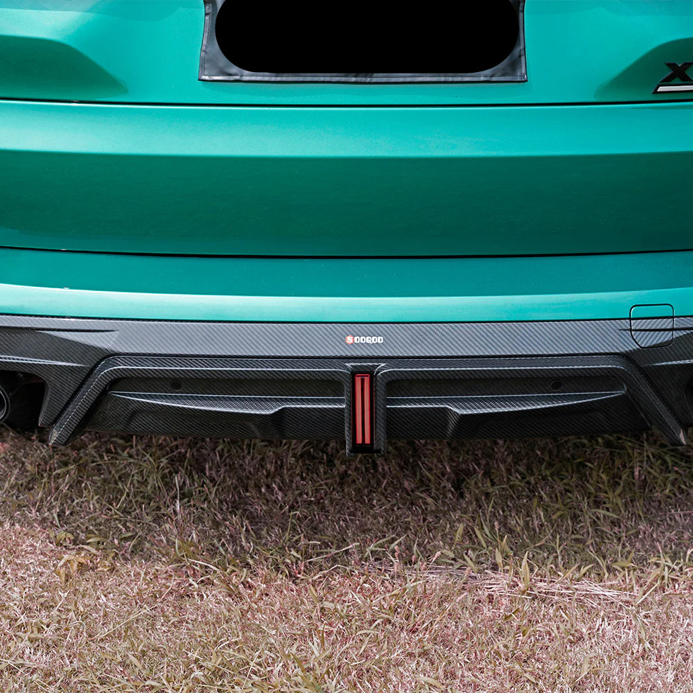 Carbon Fiber SQ Rear Diffuser W Brake Light - BMW X5M F95 LCI / G05 LCI